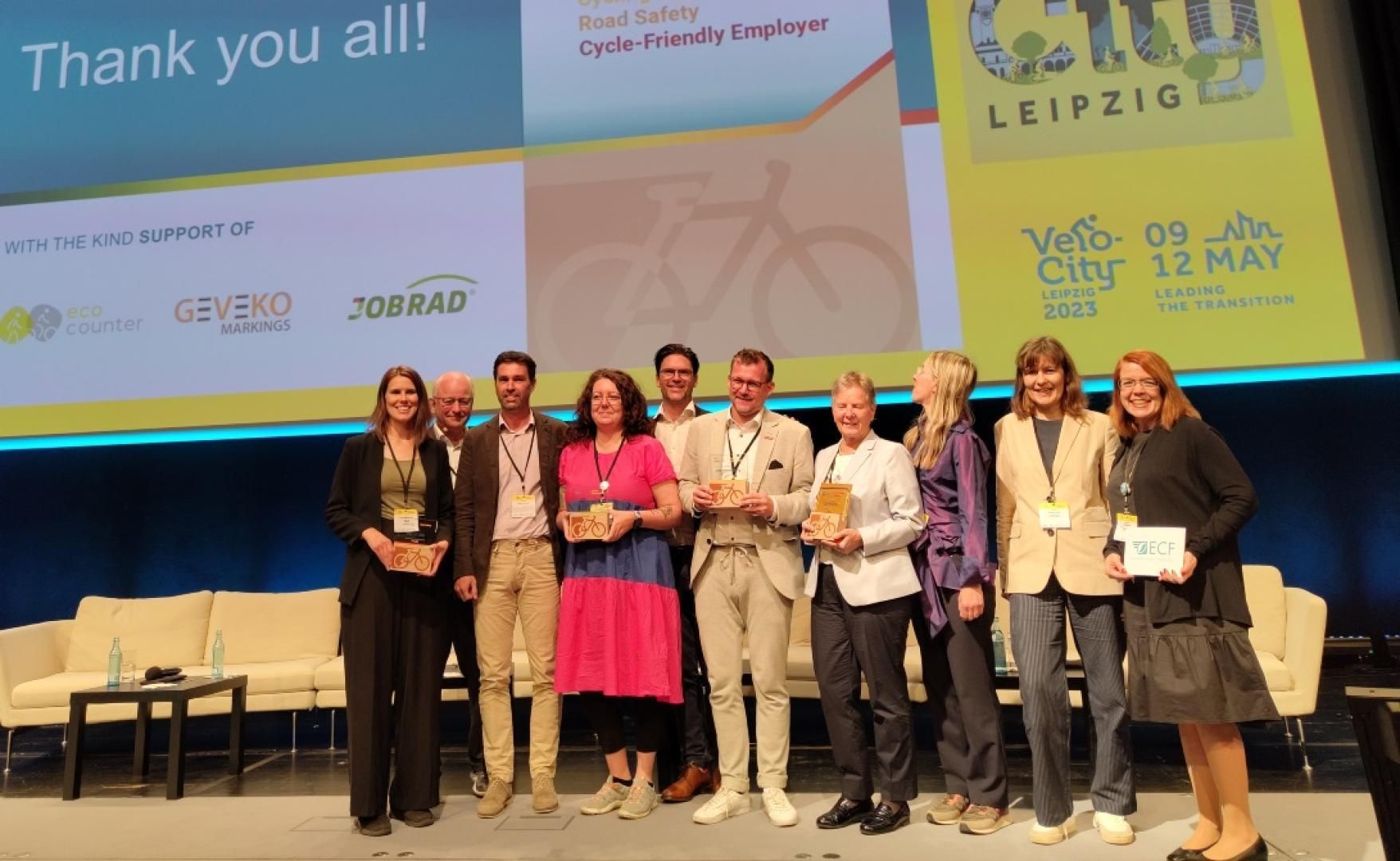 ECF award ceremony at Velo-city 2023 Leipzig