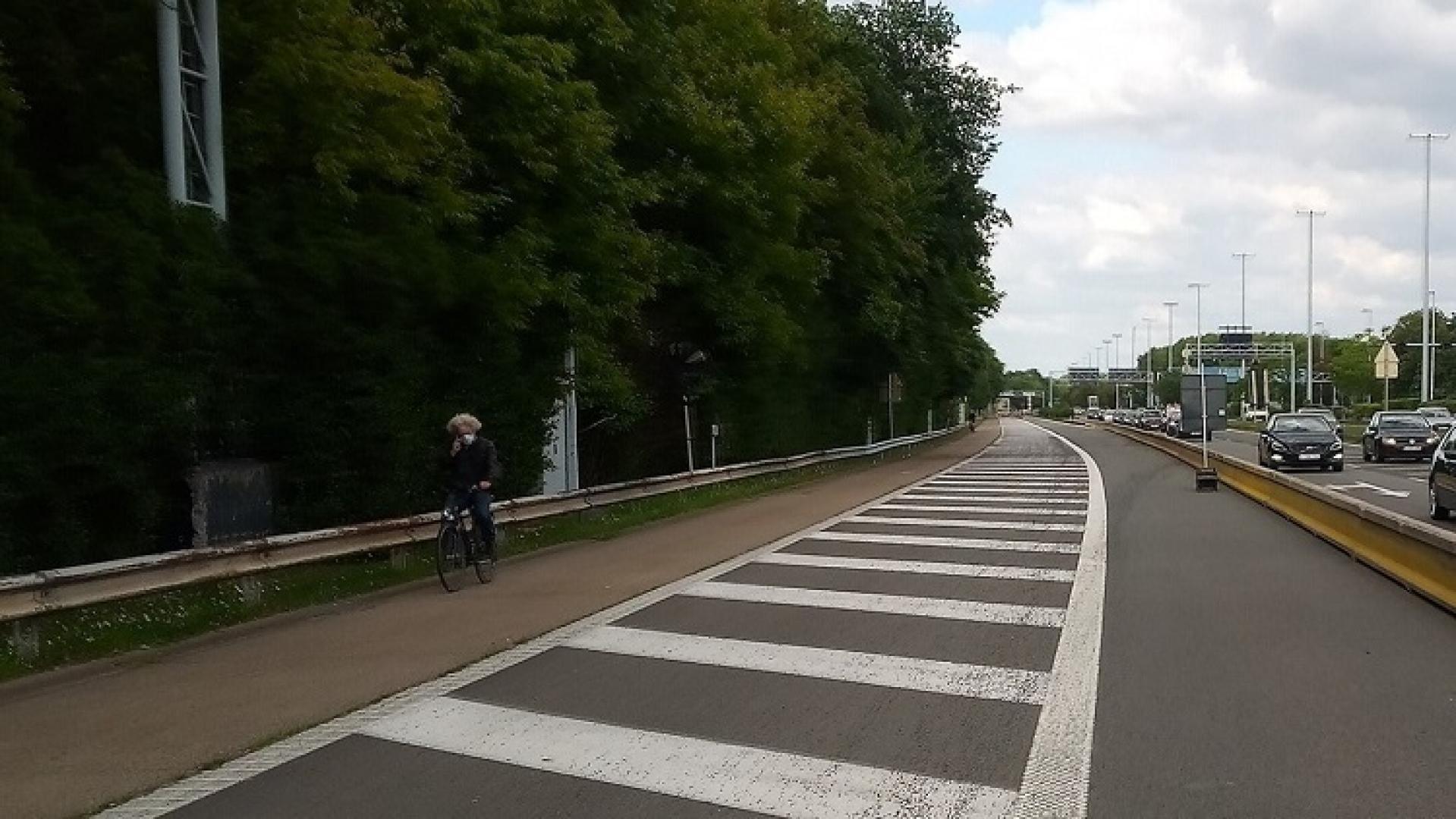 The widest track in Brussels (10 m wide)