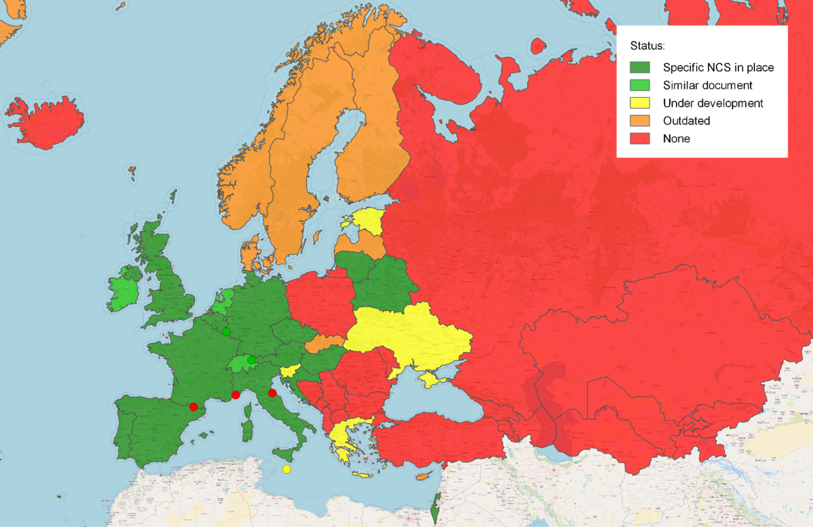 The status of national cycling strategies in Europe.